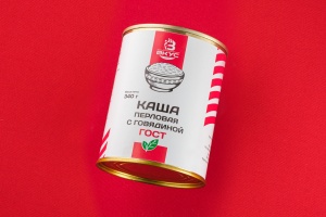 Каша перловая с говядиной Гост 340 гр 1/45
